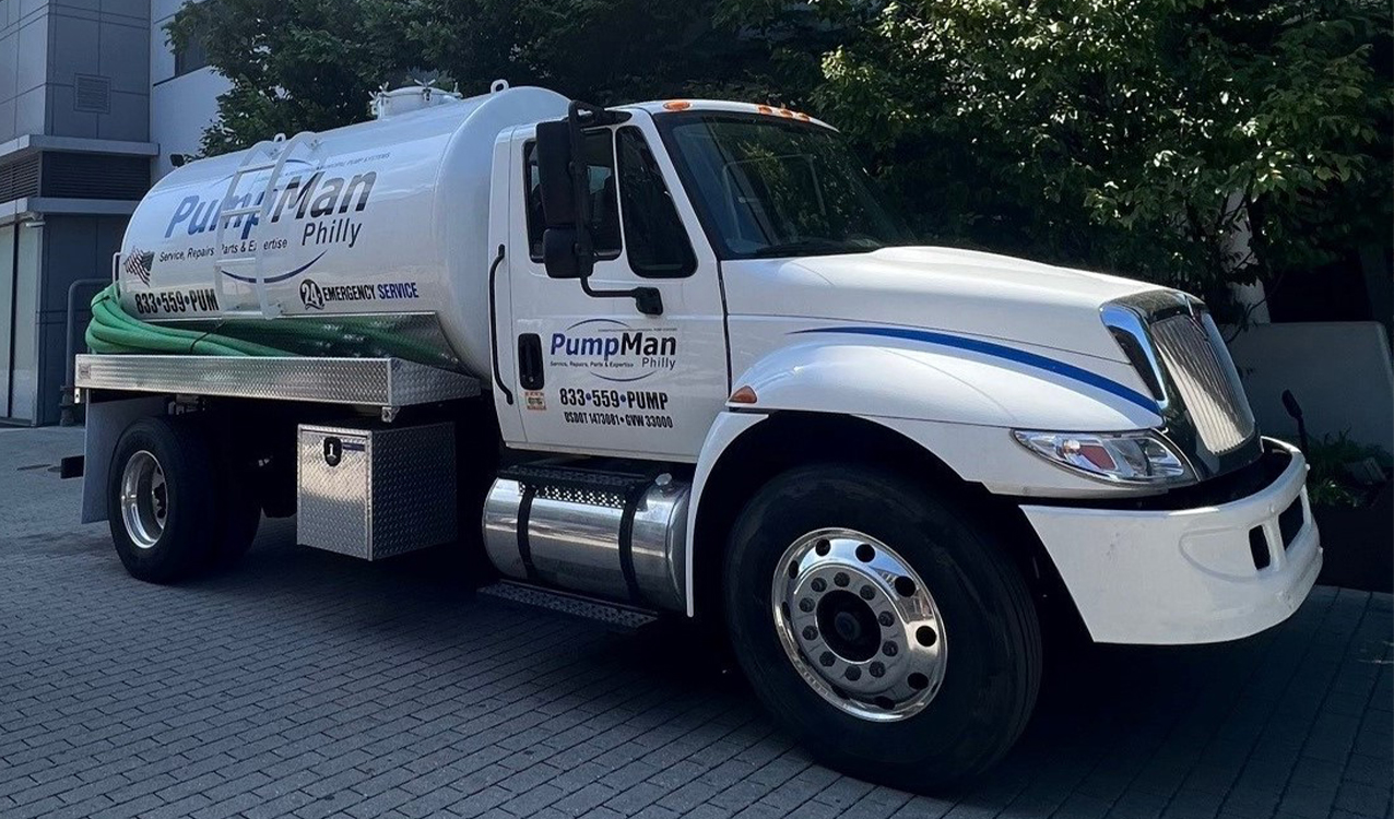Vacuum truck operated by PumpMan Philly